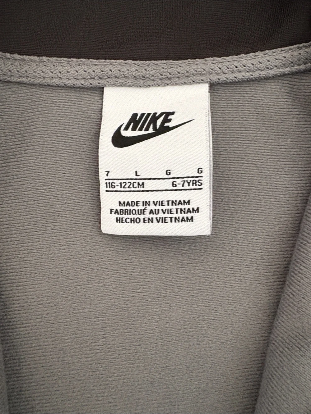 Nike Kids Gray Full-Zip Hoodie with Bright Green Logo